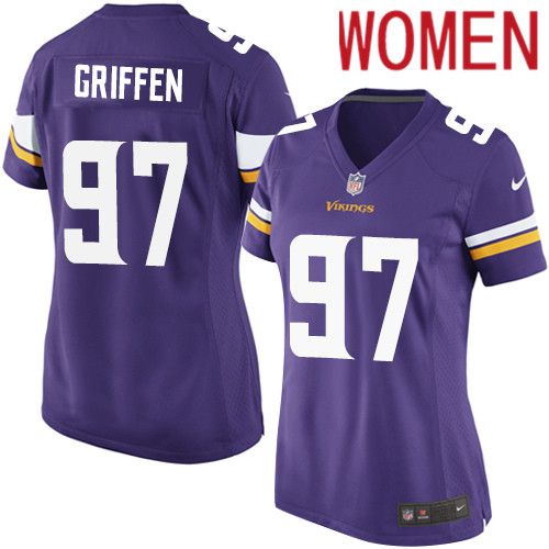 Women Minnesota Vikings #97 Everson Griffen Nike Purple Game Player NFL Jersey
